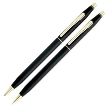 AT CROSS CLASSIC CENTURY CLASSIC BLACK PEN AND PENCIL cross