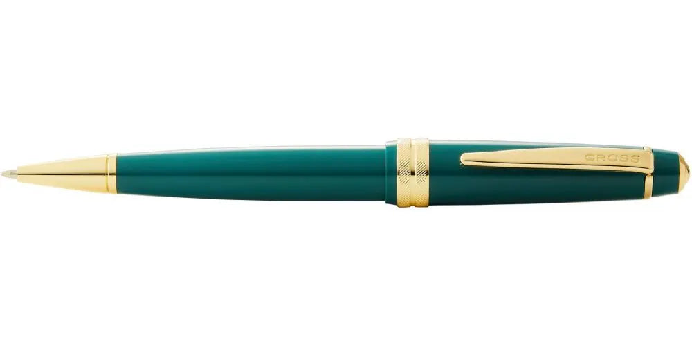 Bailey Light Polished Green Resin and Gold Tone Ballpoint Pen Cross