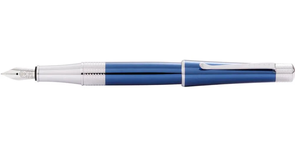 Beverly Translucent Cobalt Blue Lacquer Fountain Pen Cross