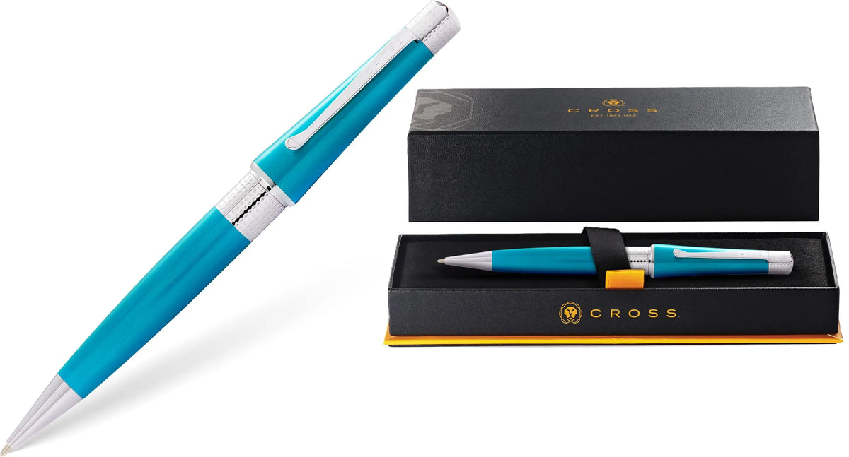 Beverly Translucent Teal Lacquer Ballpoint Pen Cross