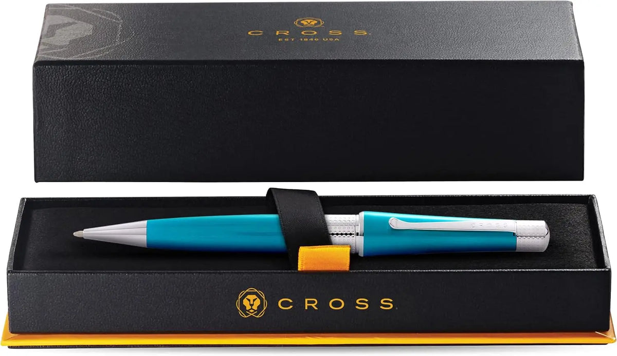 Beverly Translucent Teal Lacquer Ballpoint Pen Cross