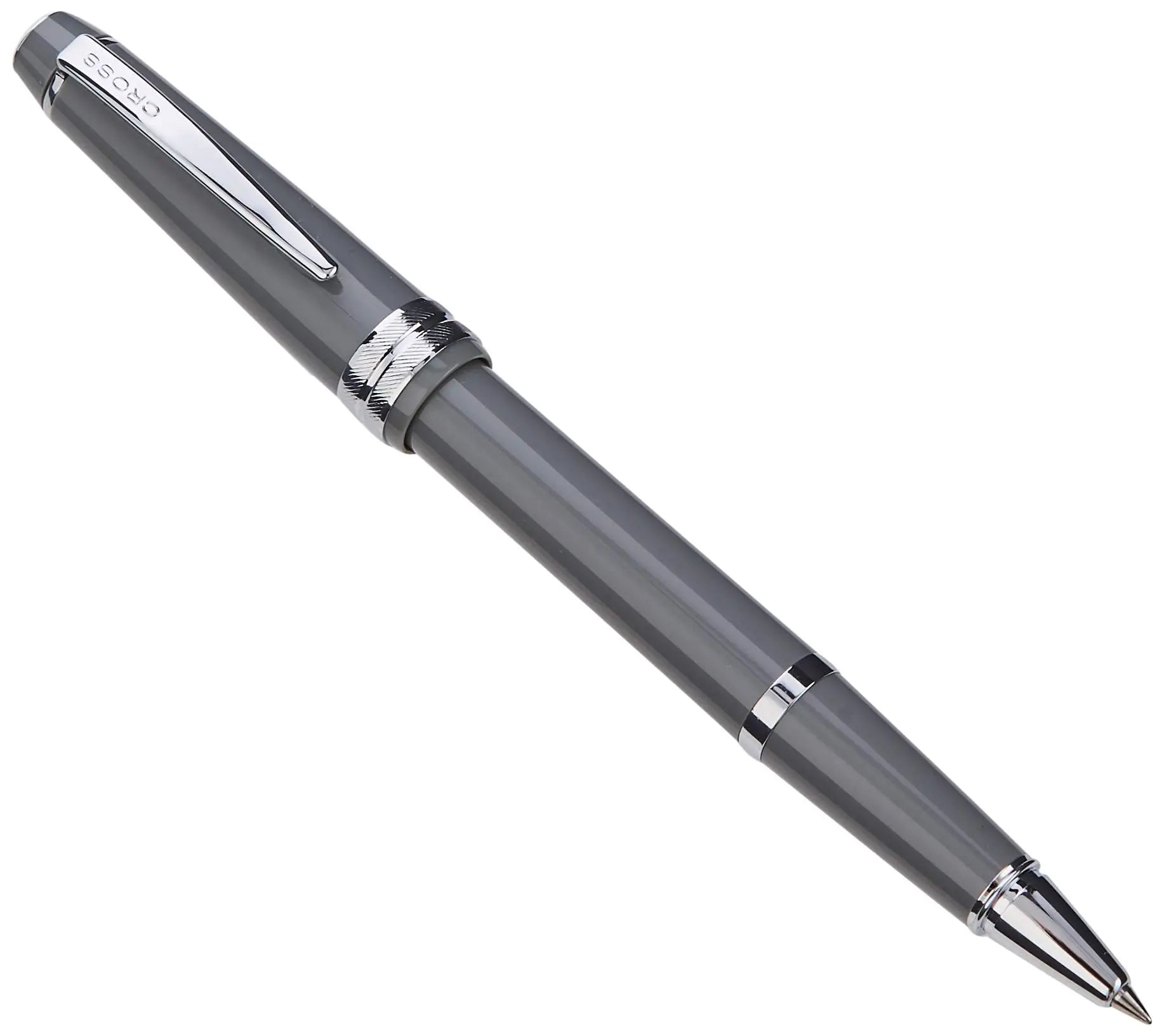 CROSS Bailey Light Polished Resin Refillable Gel Ink Rollerball Pen, Medium Rollerball, Includes Premium Gift Box - Glossy Grey Cross