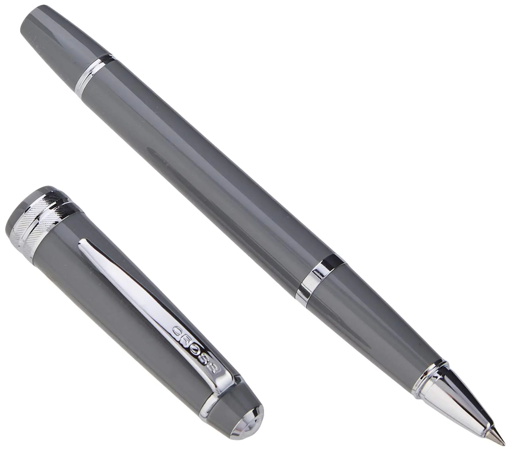 CROSS Bailey Light Polished Resin Refillable Gel Ink Rollerball Pen, Medium Rollerball, Includes Premium Gift Box - Glossy Grey Cross