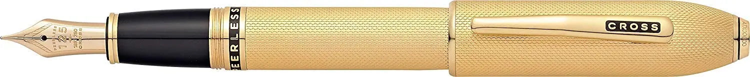 CROSS Peerless 125 23 Carat Heavy Gold Plated Fountain Pen, Fine Nib Cross