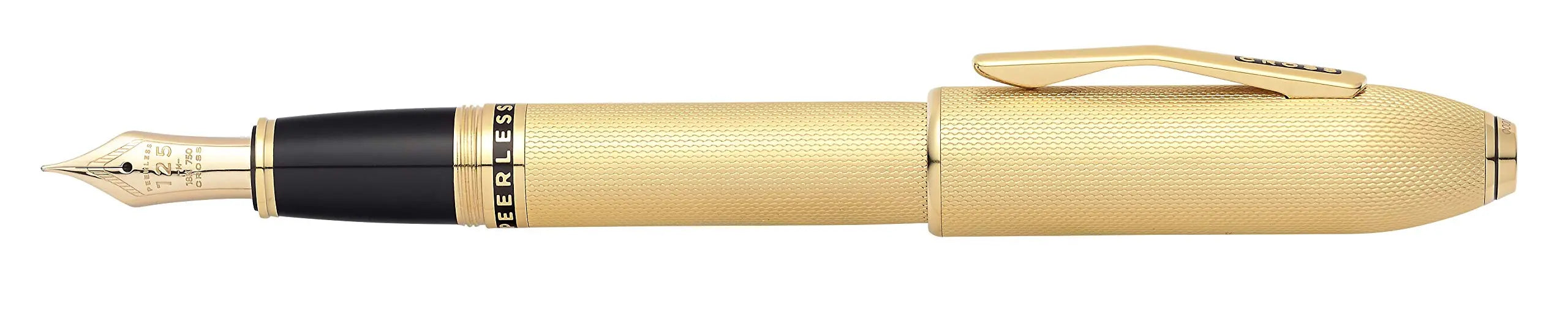 CROSS Peerless 125 23 Carat Heavy Gold Plated Fountain Pen, Fine Nib Cross