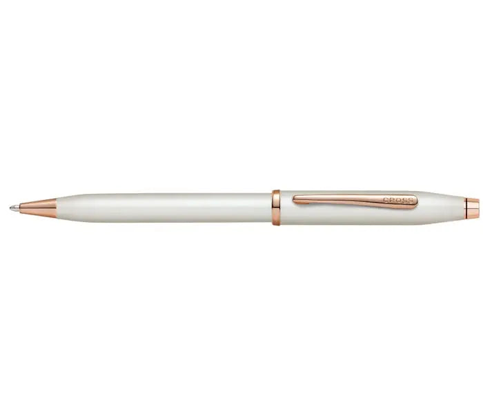 Century II Pearlescent White Lacquer Ballpoint Pen Cross