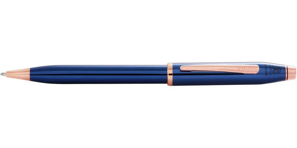 Century II Translucent Cobalt Blue Lacquer Ballpoint Pen Cross