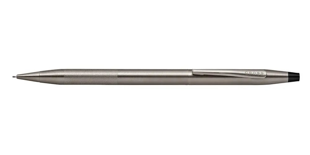 Classic Century Titanium Gray PVD 0.7MM Pencil with Micro-knurl Detail Cross