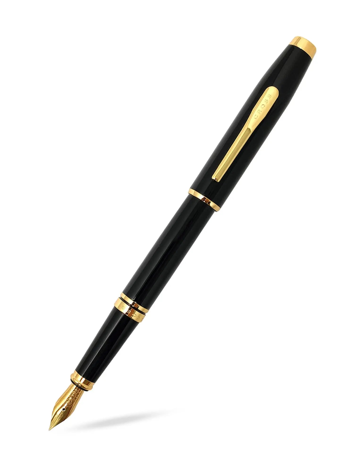 Coventry Black Lacquer with Gold-Tone Fine Nib Fountain Pen Cross