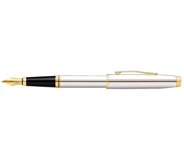 Coventry Polished Chrome with Gold-Tone Fine Nib Fountain Pen - crosspenmall.com