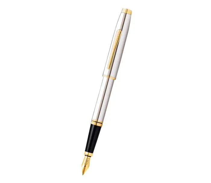 Coventry Polished Chrome with Gold-Tone Fine Nib Fountain Pen - crosspenmall.com