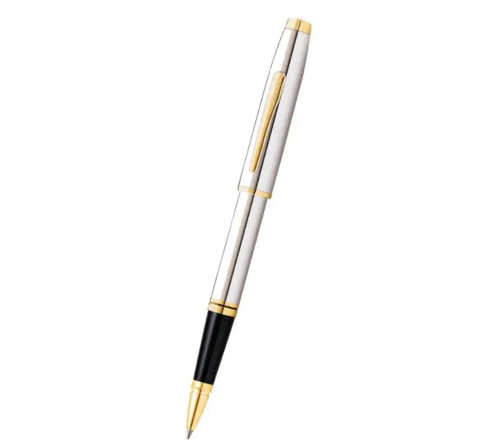 Coventry Polished Chrome with Gold-Tone Rollerball Pen Cross