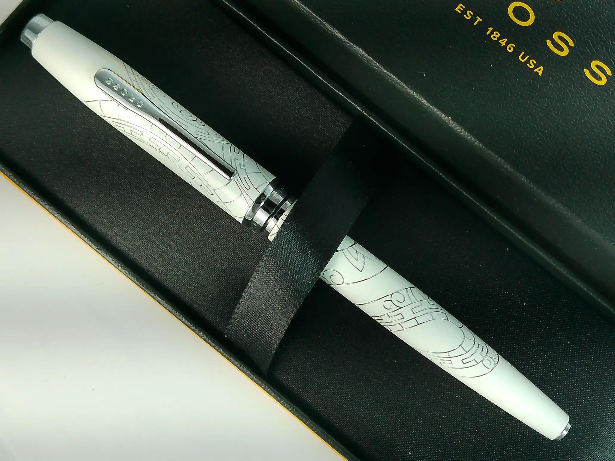 Coventry Zodiac Year of the Snake Pearl White Rollerball Pen Cross