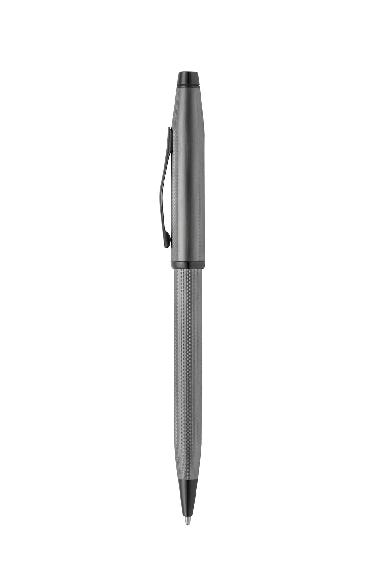 Cross A.T Century II Ballpoint Pen, Polished Slate Gray, Black Ink, Engraved Diamond Pattern, Swivel-Action in Luxury Gift Box cross