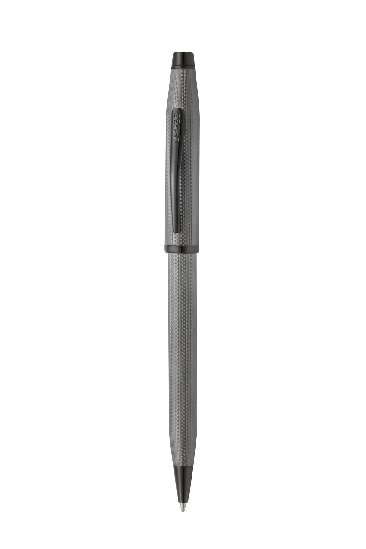 Cross A.T Century II Ballpoint Pen, Polished Slate Gray, Black Ink, Engraved Diamond Pattern, Swivel-Action in Luxury Gift Box cross