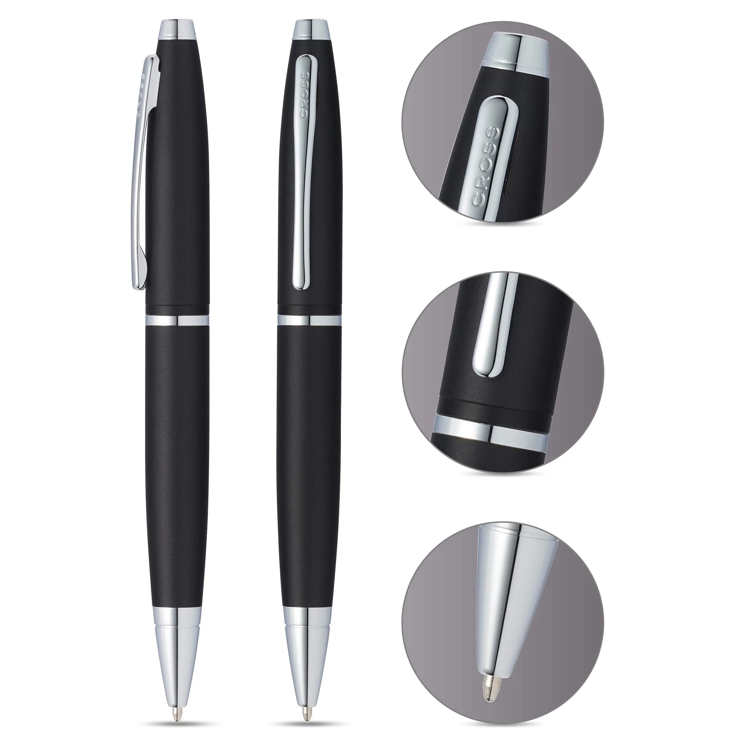 Cross AT0112-14 Official Ballpoint Pen, Oil-based, Medium Point, Flounder, Matte Black Cross
