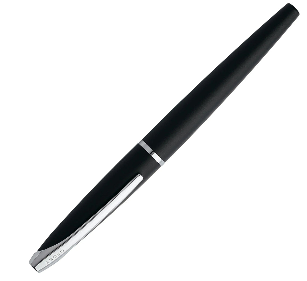 Cross ATX Basalt Black Stainless Steel Fine Nib Fountain Pen - Refillable Pen for Smooth Writing - Black Ink - Comfortable Grip - Long-Lasting - Premium Gift box cross