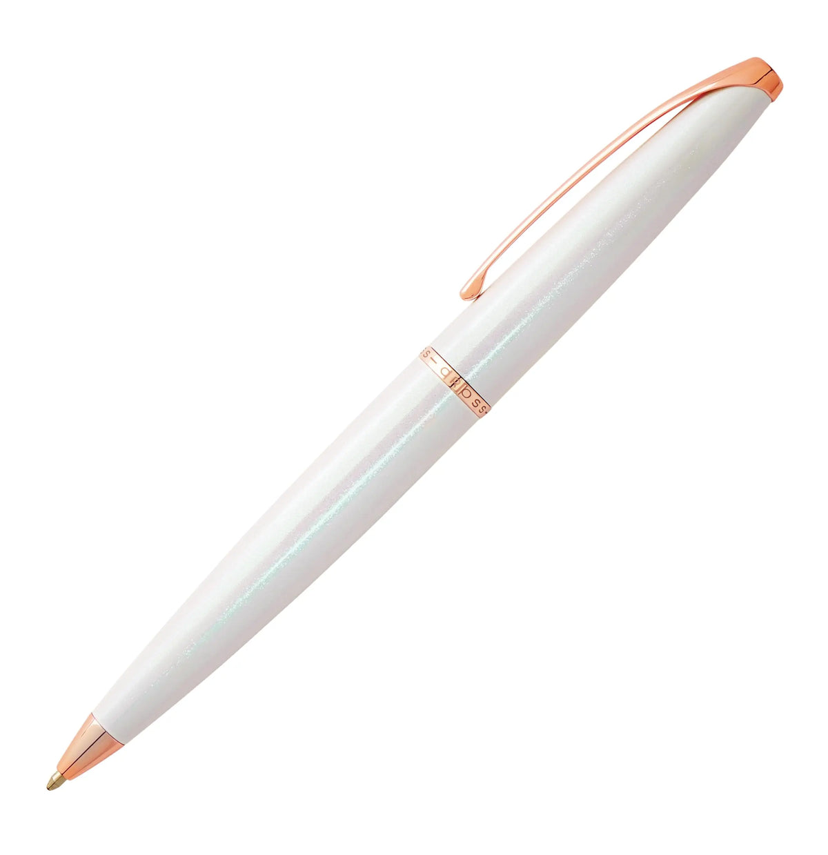 Cross ATX Limited Collection Ballpoint Pen, Pearlescent White and Rose Gold cross