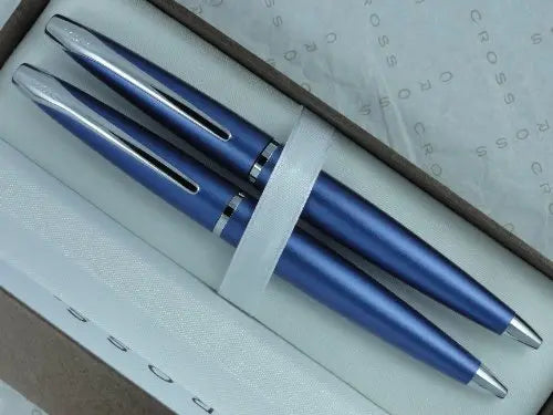 Cross ATX Matte Blue Pen and Pencil Set.Very Rare cross