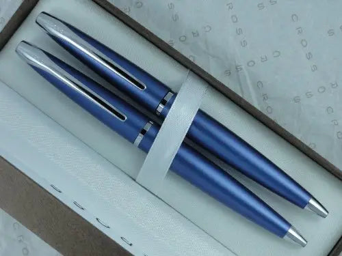 Cross ATX Matte Blue Pen and Pencil Set.Very Rare cross