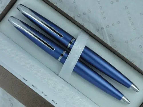 Cross ATX Matte Blue Pen and Pencil Set.Very Rare cross
