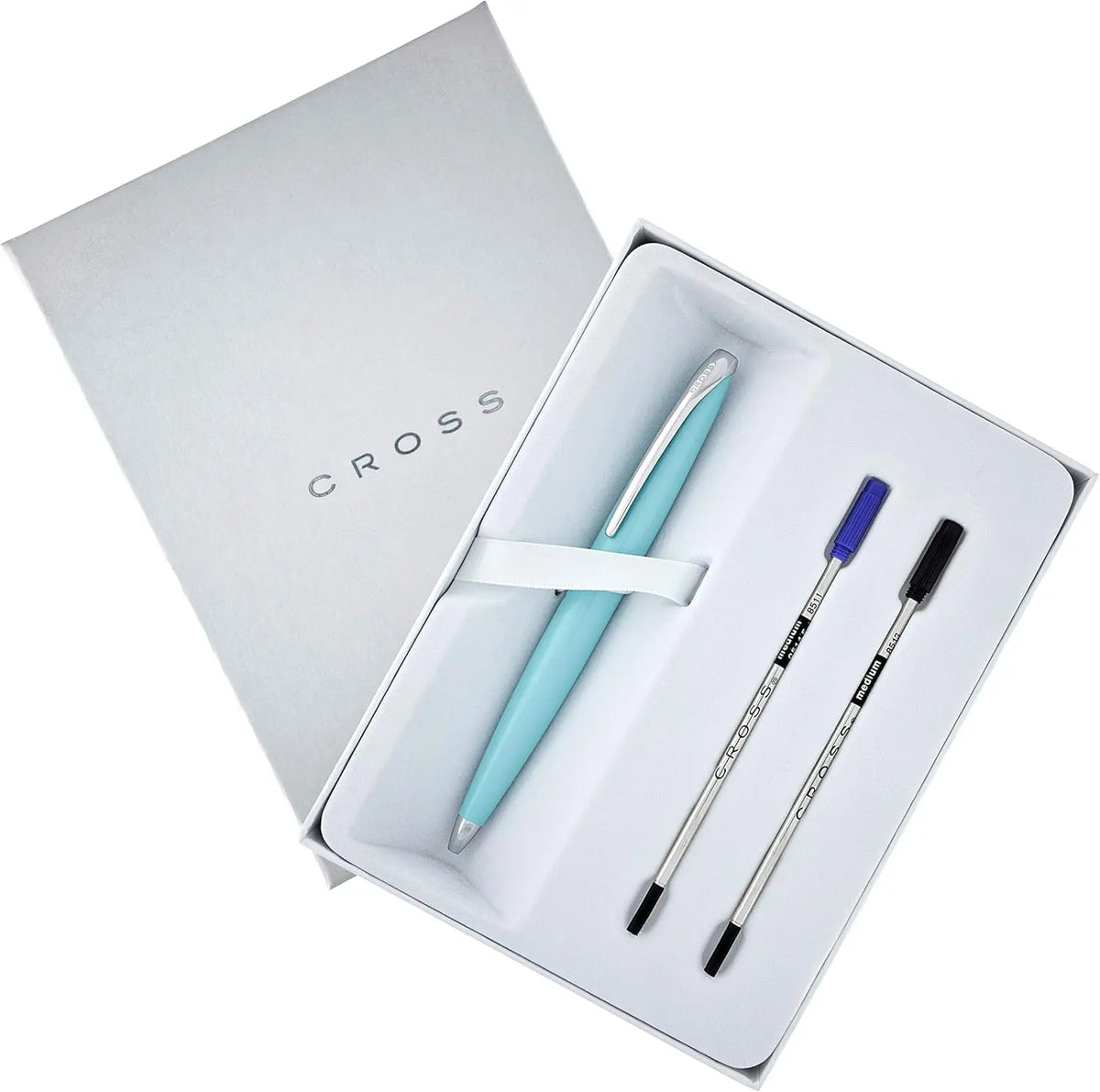 Cross ATX Teal Lacquer Ballpoint Pen and two Bonus Reills cross