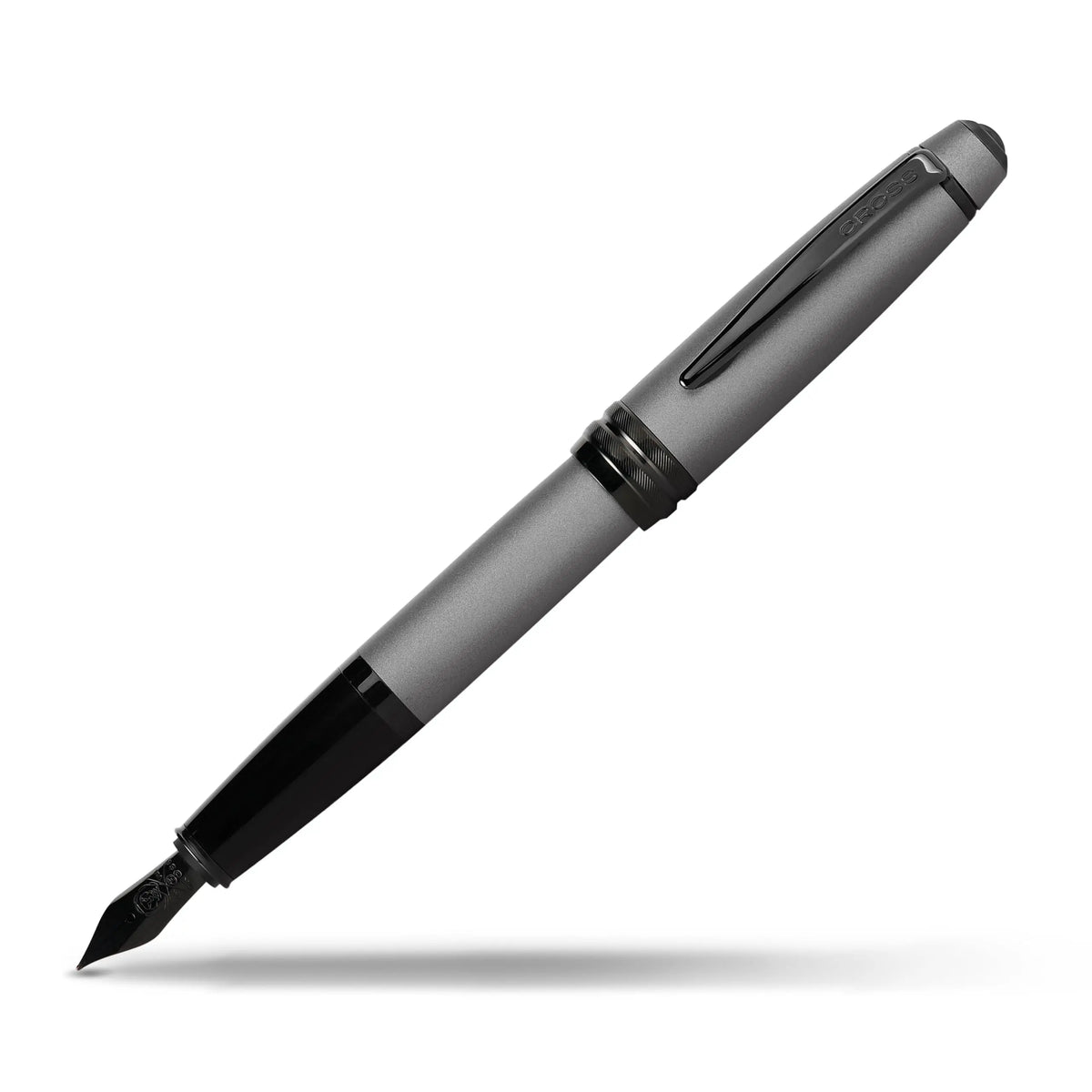 Cross Bailey Refillable Fountain Presented in a Premium Gift Box - Medium Point, Black Ink, Matte Gray cross