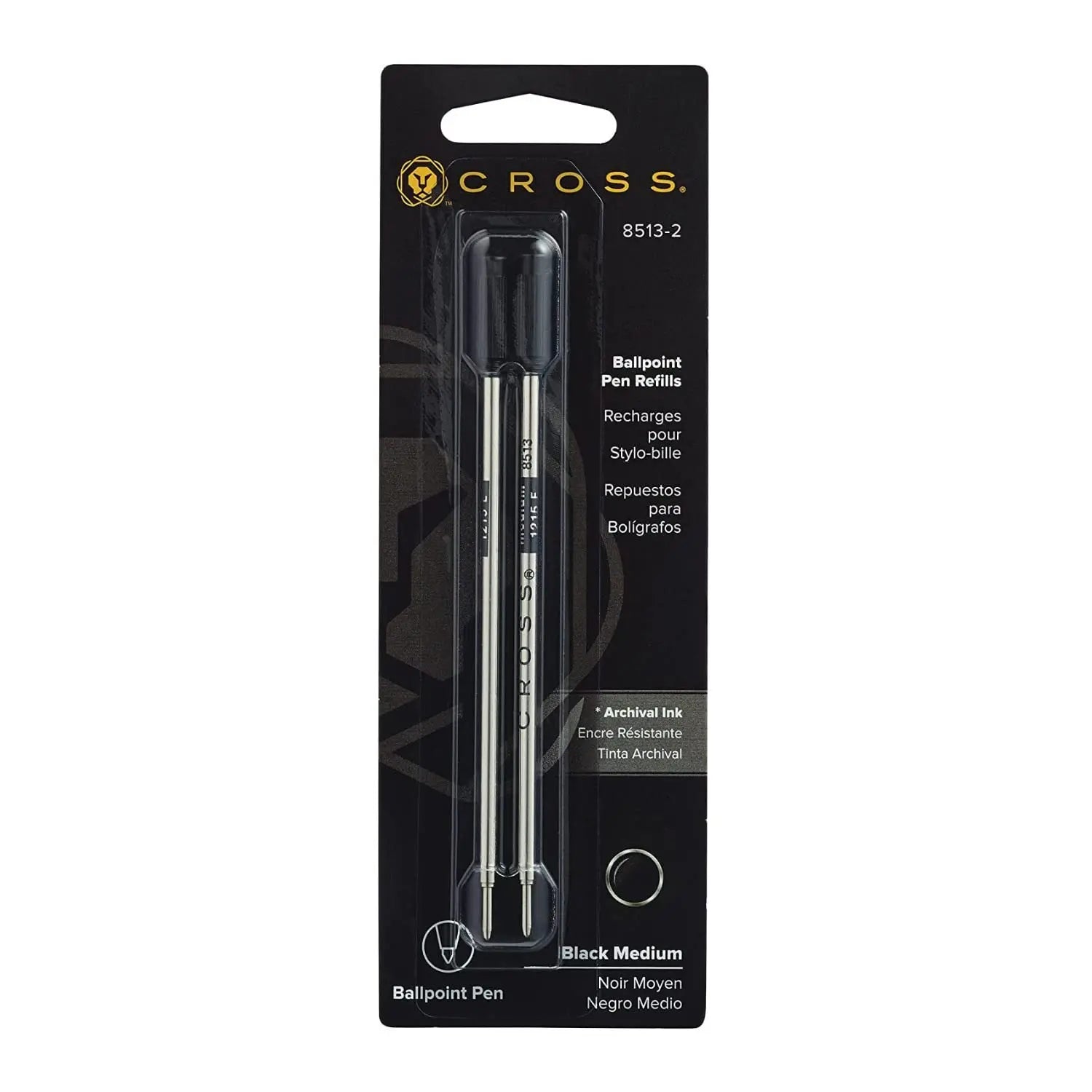 Cross Ball-Point Refill for Standard Cross Ball-Point Pens - Black Medium (4-Pack) Cross