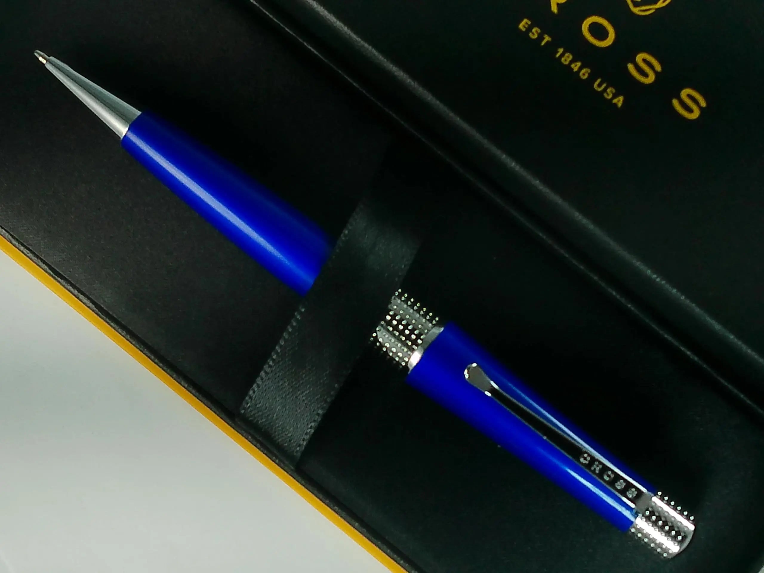 Cross Beverly Ballpoint Pen, Medium Point, Blue Barrel, Black Ink, Includes Premium Gift Box Cross