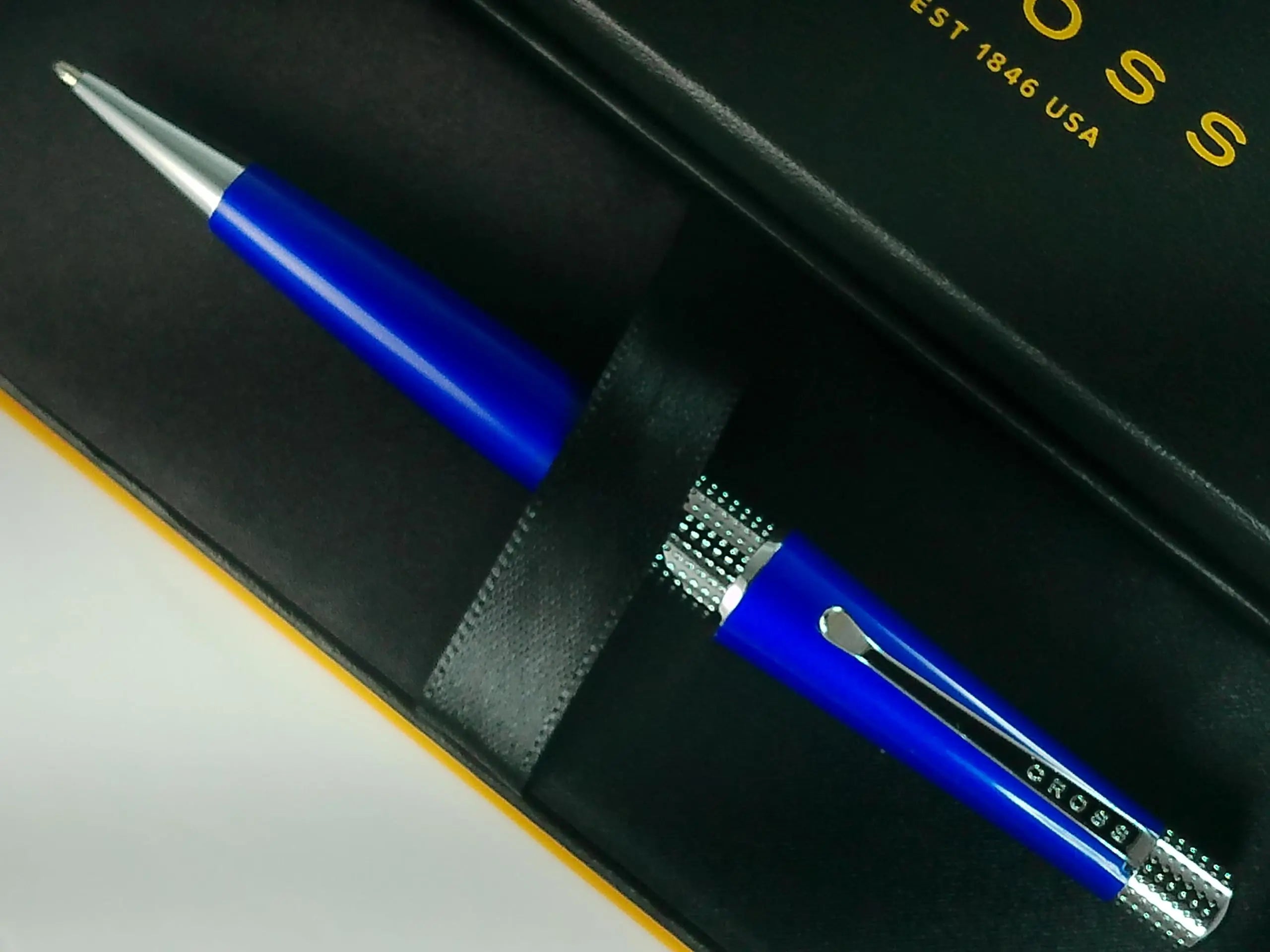 Cross Beverly Ballpoint Pen, Medium Point, Blue Barrel, Black Ink, Includes Premium Gift Box Cross