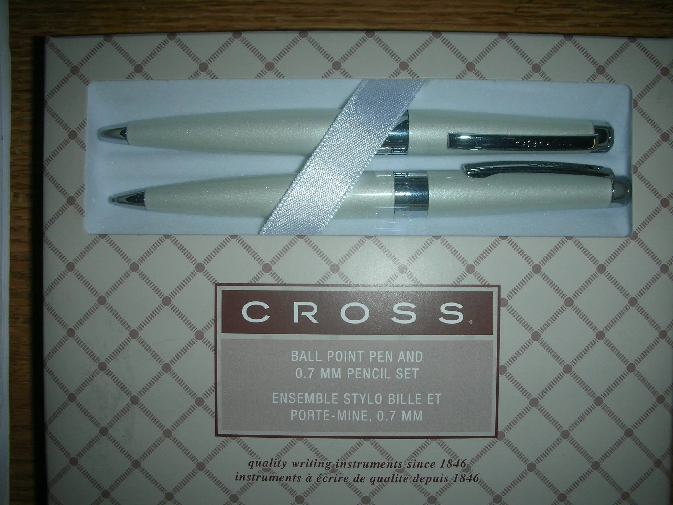 Cross Cardinal Ball Point Pen and 0.7 mm Pencil Set (White) Cross