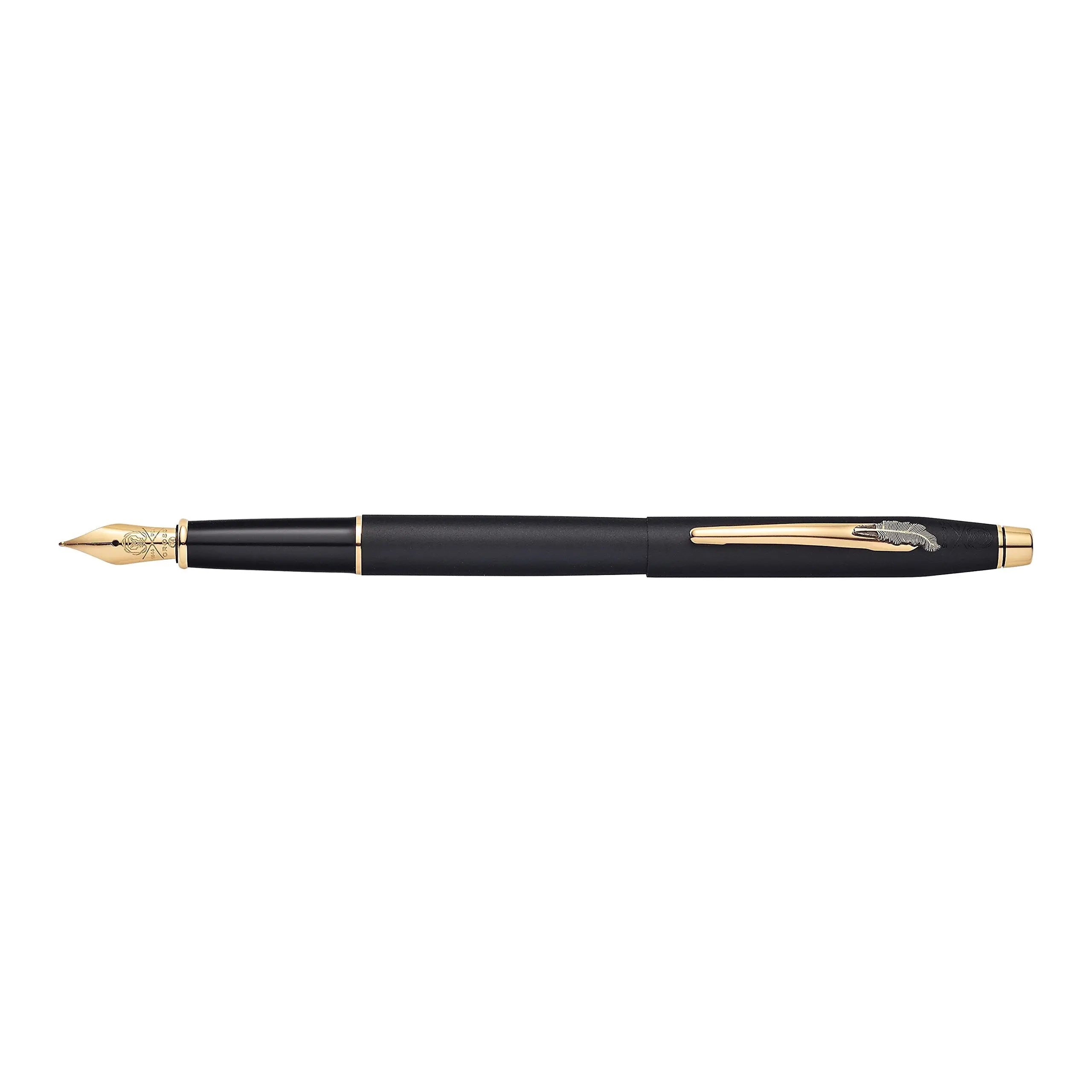 Cross Century Classic Special Edition 23KT Gold-Plated Fountain Pen and Ink Bottle Gift Set | Inspired by “The Man Who Invented Christmas” Major Motion Picture Cross
