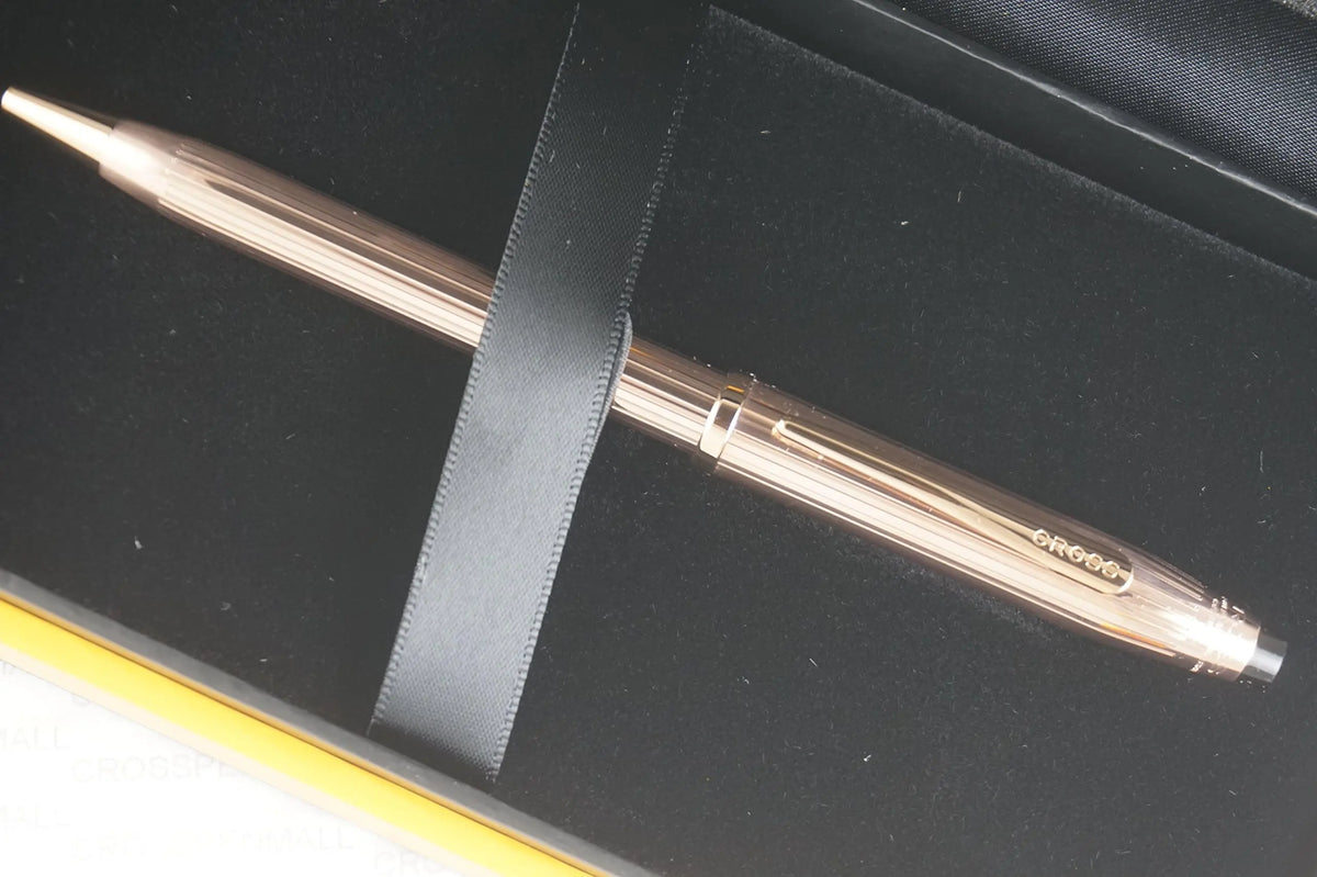 Cross Century II 14KT Rose Gold Rolled/Filled with a subtle incised line pattern and 14KT Rose appointments Ballpoint pen cross