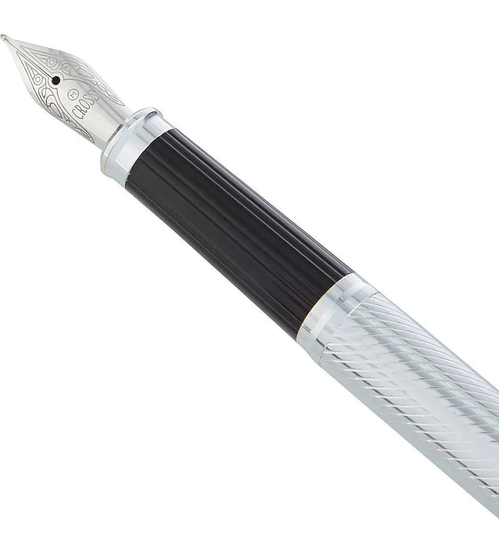 Cross Century II Collection Gift Set, Engraved Chrome Fountain Pen, Medium Steel Nib & Ballpoint Pen(AT0087WG-97MS) Cross
