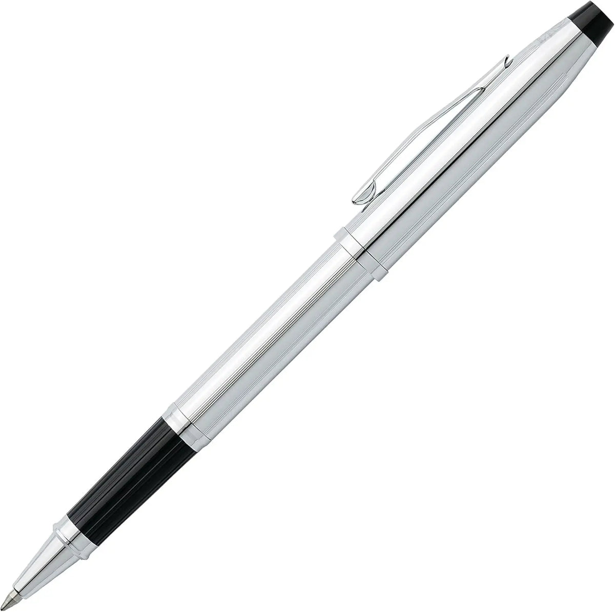 Cross Century II Lustrous Chrome Selectip Rollerball Pen, Medium Point, Incised Lines Pattern, Refillable, Luxury Gift Box cross