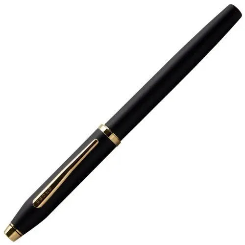 Cross Century II Matte Black with Solid 18KT Gold Medium Nib Fountain Pen! Very Rare Cross