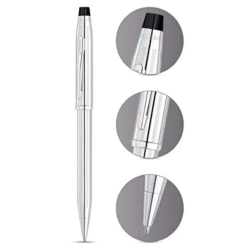 Cross Century II Refillable Ballpoint Pen, Medium Ballpen, Includes Premium Gift Box - Lustrous Chrome Cross