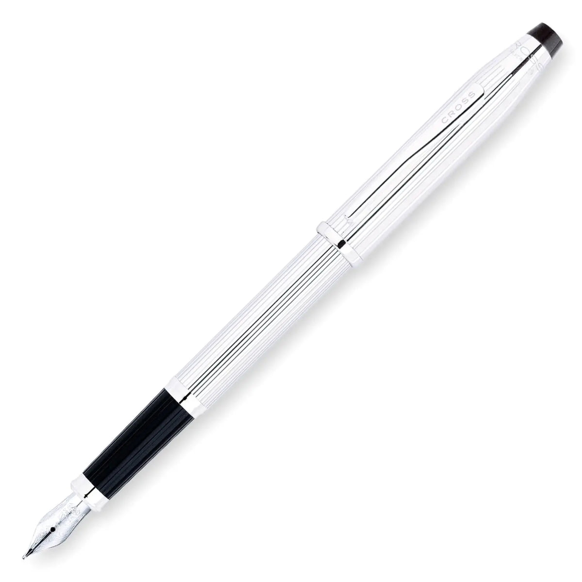 Cross Century II Refillable Fountain Pen, Medium Nib, Includes Luxury Gift Box - Hallmarked Sterling Silver cross