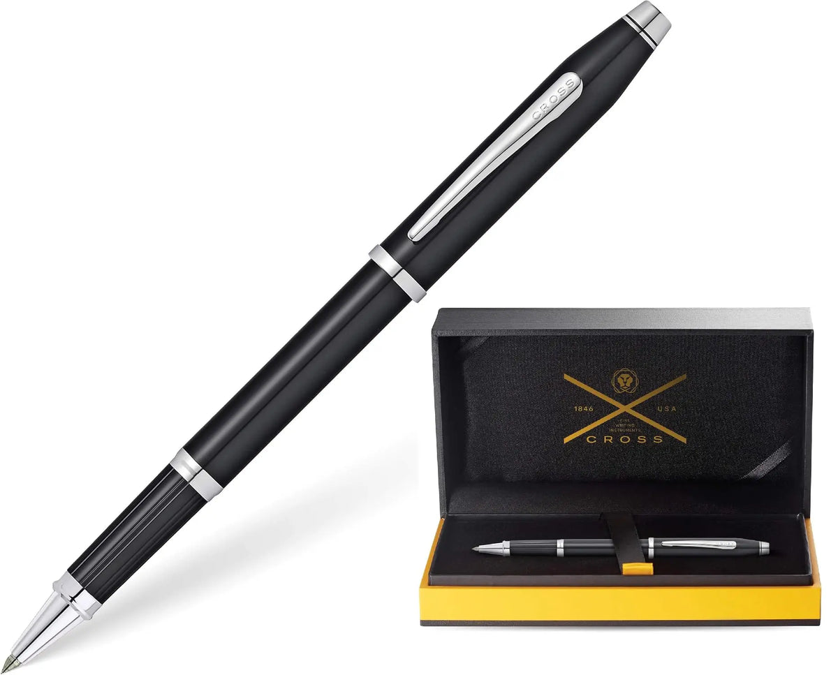 Cross Century II Refillable Gel Ink Rollerball Pen, Medium Rollerball, Includes Luxury Gift Box - Black Lacquer cross