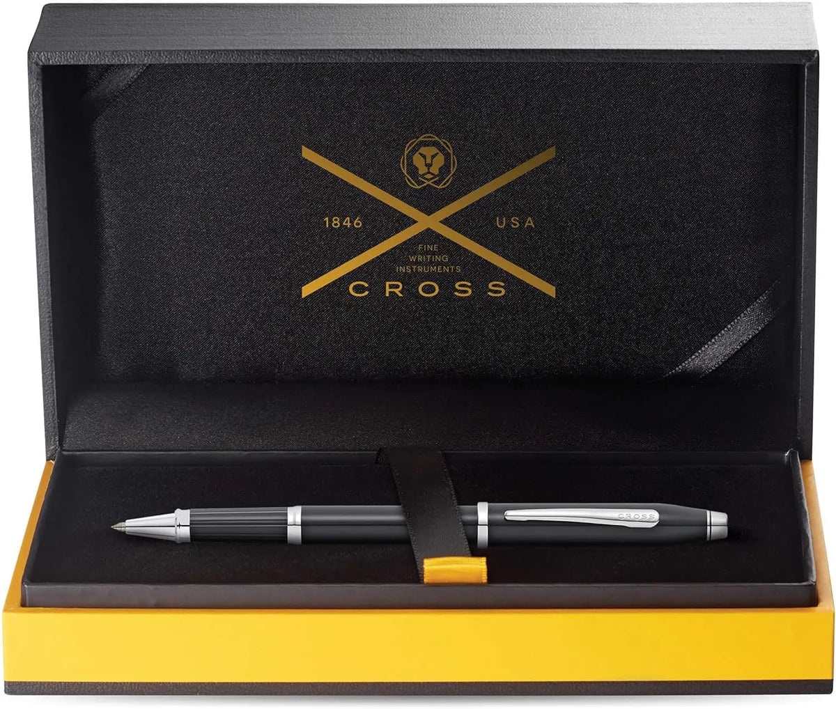 Cross Century II Refillable Gel Ink Rollerball Pen, Medium Rollerball, Includes Luxury Gift Box - Black Lacquer cross