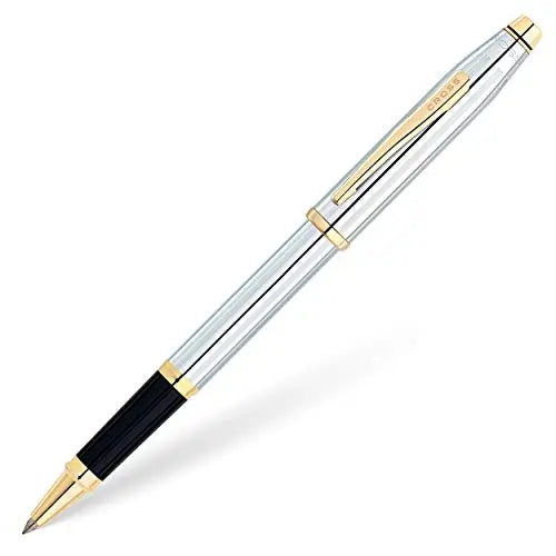 Cross Century II Refillable Gel Ink Rollerball Pen, Medium Rollerball, Includes Luxury Gift Box - Medalist Chrome Cross