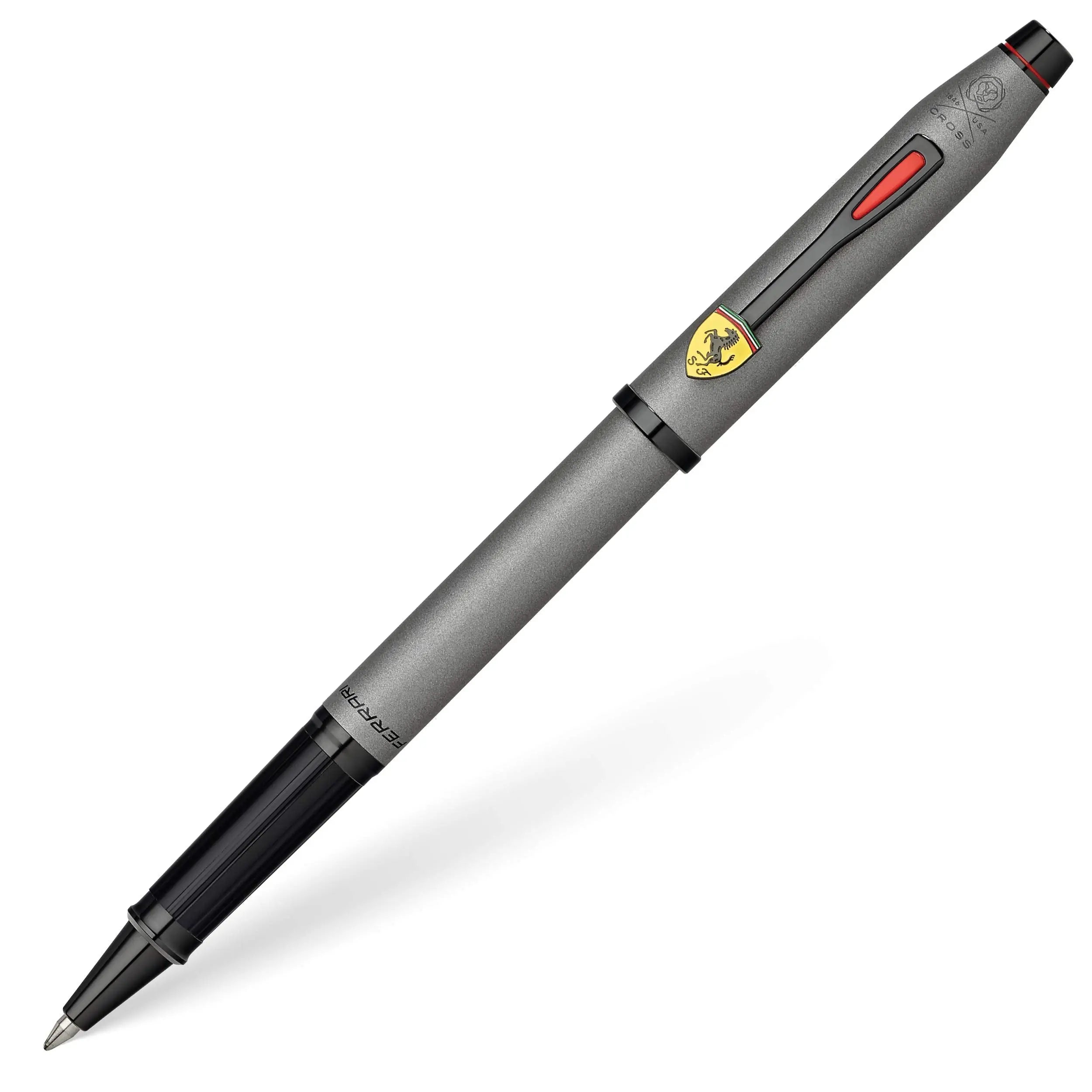 Cross Century II Scuderia Ferrari Rollerball Pen, Includes Luxury Gift Box - Titanium Grey Satin Lacquer Cross