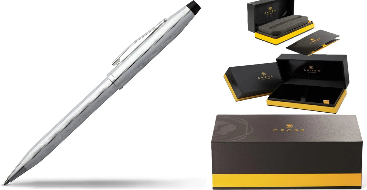 Cross Century® II Lustrous Chrome with incised Signature Fine lines on Barrel and Polished Chrome Appointments Ballpoint Pen cross
