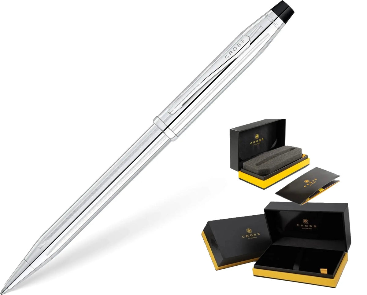 Cross Century® II Lustrous Chrome with incised Signature Fine lines on Barrel and Polished Chrome Appointments Ballpoint Pen cross