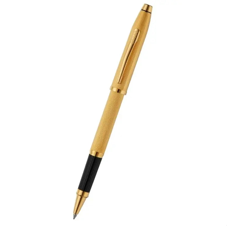 Cross Century® II Polished 23KT Gold-plated Engraved Diamond Pattern