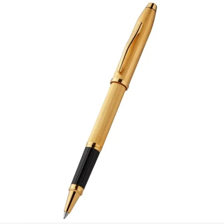 Cross Century® II Polished 23KT Gold-plated Engraved Diamond Pattern