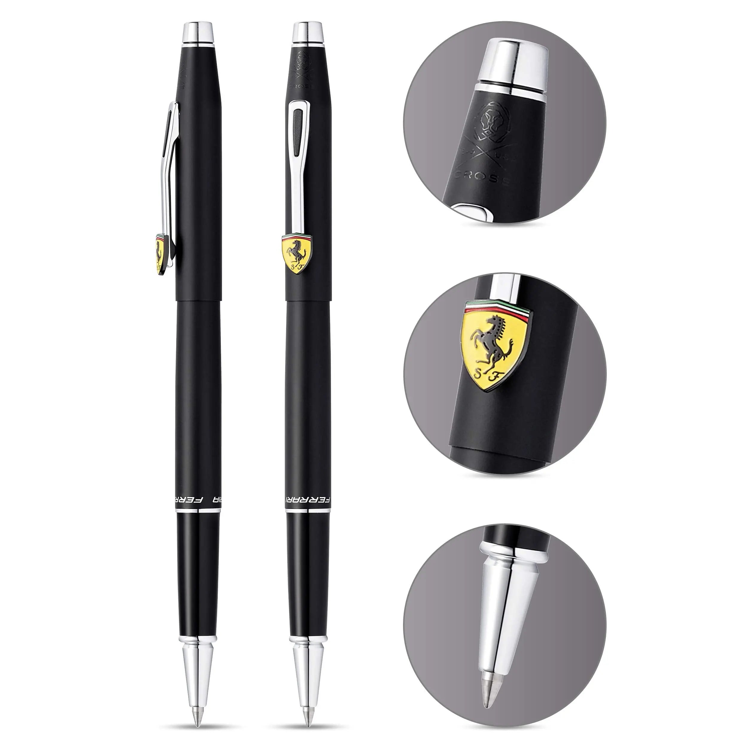 Cross Classic Century Collection for Scuderia Ferrari - Matte Black Lacquer Rollerball Pen - crosspenmall.com