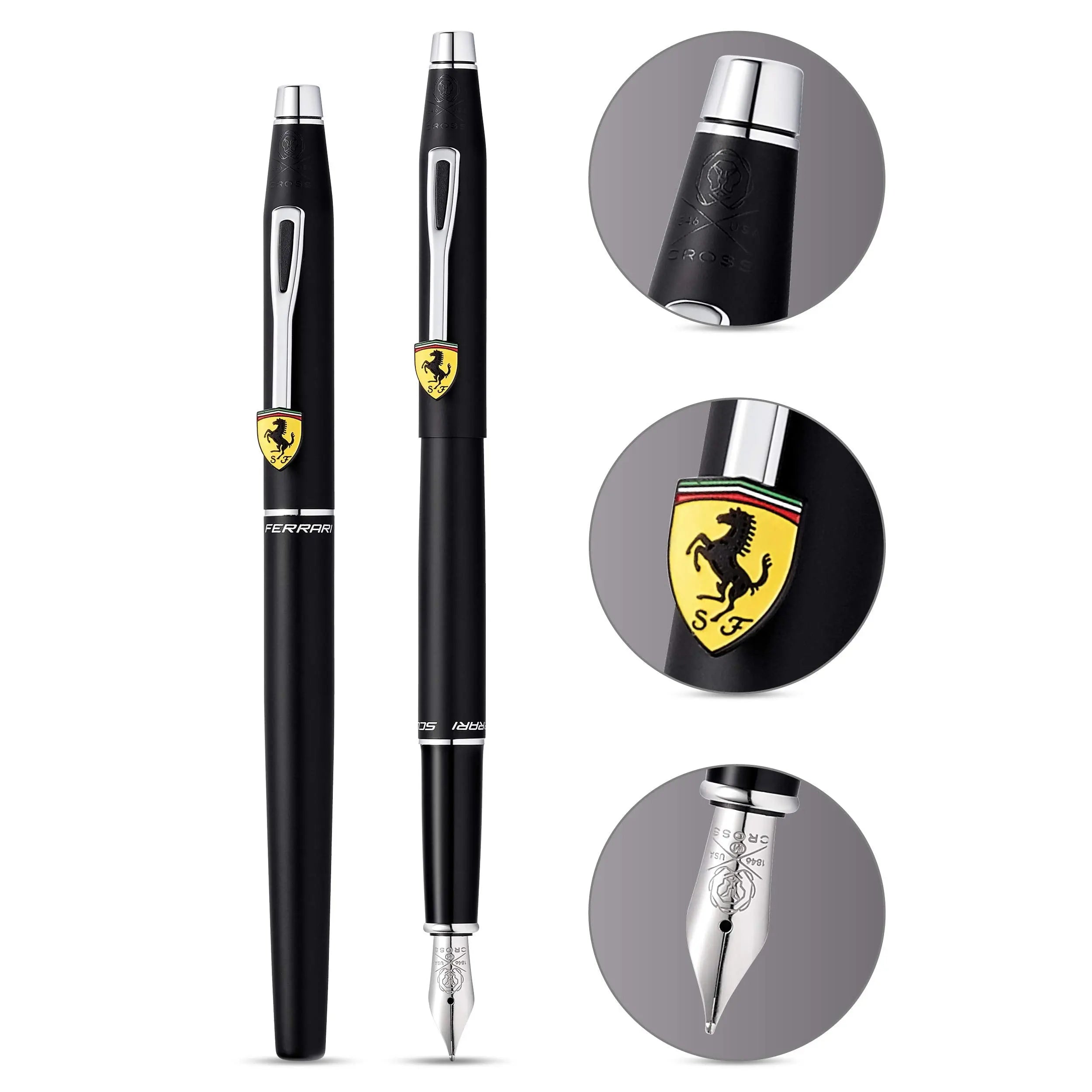 Cross Classic Century Collection for Scuderia Ferrari - Matte Black Lacquer Rollerball Pen - crosspenmall.com