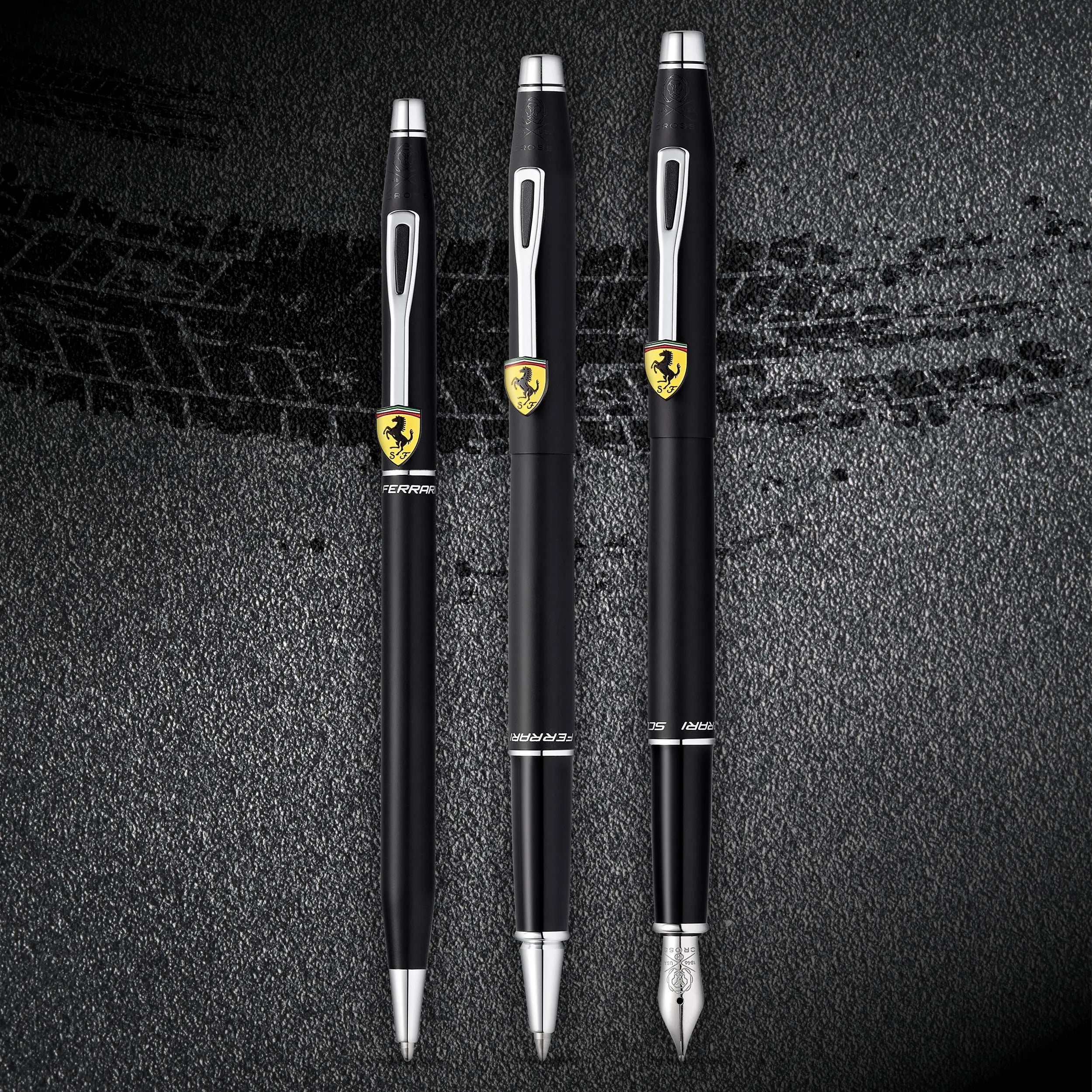 Cross Classic Century Collection for Scuderia Ferrari - Matte Black Lacquer Rollerball Pen - crosspenmall.com