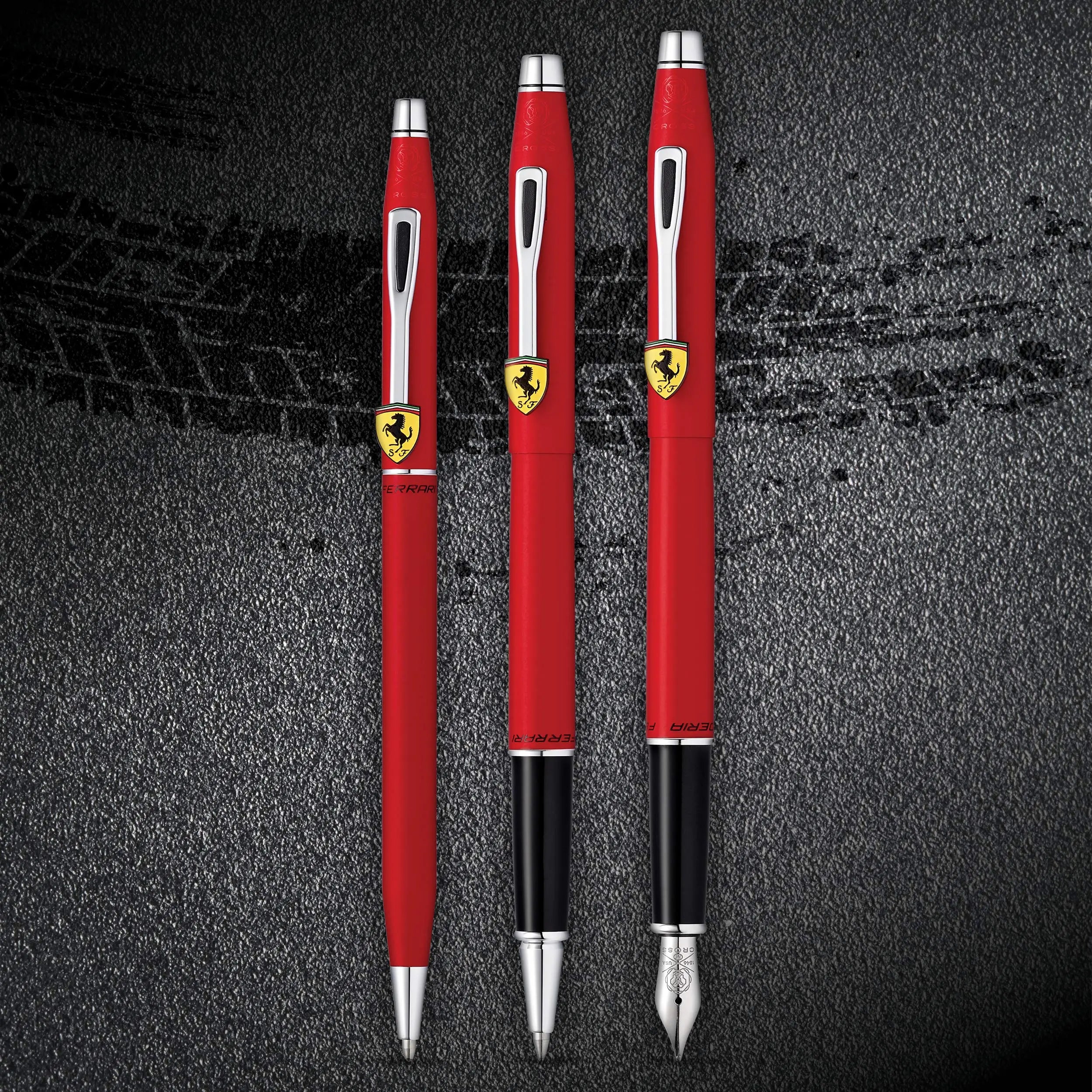 Cross Classic Century Collection for Scuderia Ferrari - Matte Rosso Corsa Red Lacquer Rollerball Pen Cross